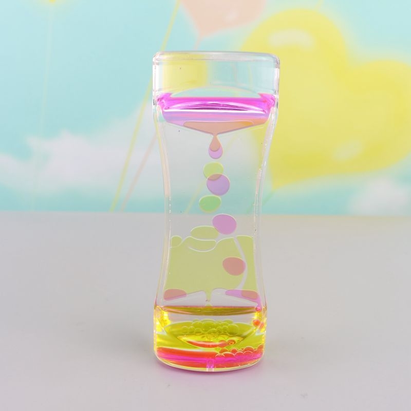 Pješčani sat tajmer, akrilni materijal, dizajn curenja ulja, moderni minimalistički stil, plastika i smola