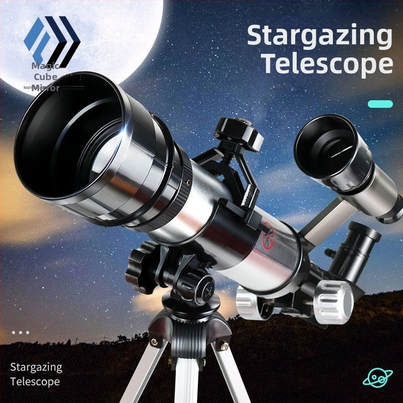 Детски телескоп за наблюдение на звездите – начално ниво, HD оптика, мултифункционален комплект за деца 7–14 години, без електричество