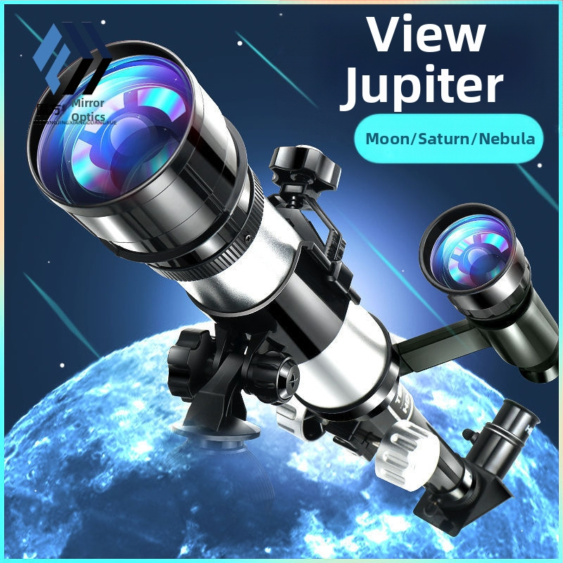 Детски телескоп за наблюдение на звездите – начално ниво, HD оптика, мултифункционален комплект за деца 7–14 години, без електричество
