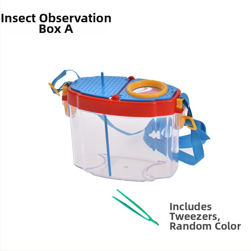 Vaikų vabzdžių stebėjimo dėžutė – skaidri edukacinė žaisliukas; Medžiaga: ABS acrylic; DIY: Taip; Daugiafunkcinė: Taip; Elektros: Ne; Tinkamas amžius 7–14 metų