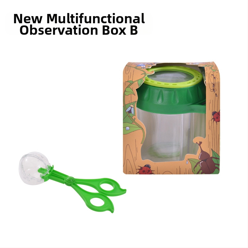 Vaikų vabzdžių stebėjimo dėžutė – skaidri edukacinė žaisliukas; Medžiaga: ABS acrylic; DIY: Taip; Daugiafunkcinė: Taip; Elektros: Ne; Tinkamas amžius 7–14 metų