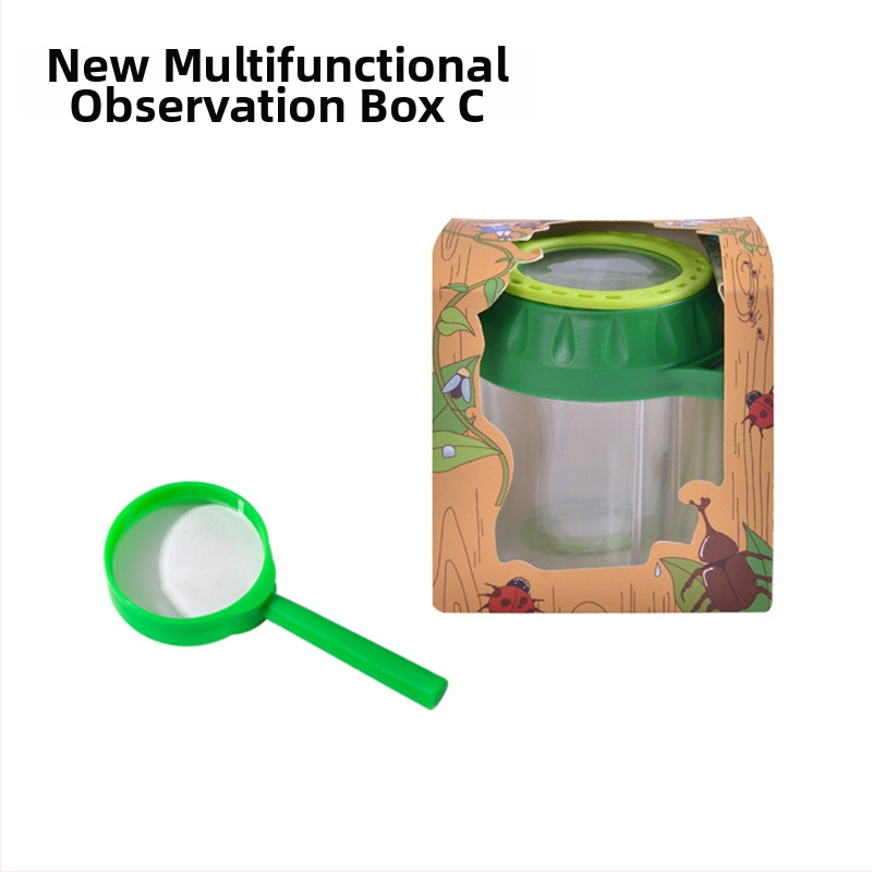 Vaikų vabzdžių stebėjimo dėžutė – skaidri edukacinė žaisliukas; Medžiaga: ABS acrylic; DIY: Taip; Daugiafunkcinė: Taip; Elektros: Ne; Tinkamas amžius 7–14 metų