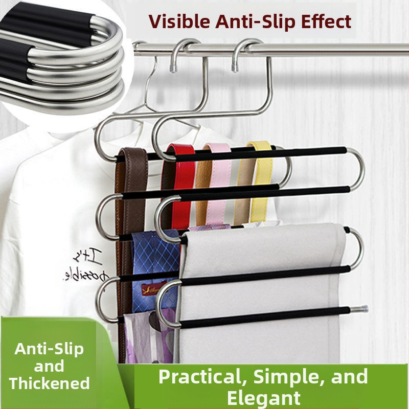 Roostevabast terasest mitmefunktsionaalne viie tasandiline pükste riiul – kaasaegne minimalistlik disain, sobib magamistuppa ja vannituppa, välja antud 2023. aastal