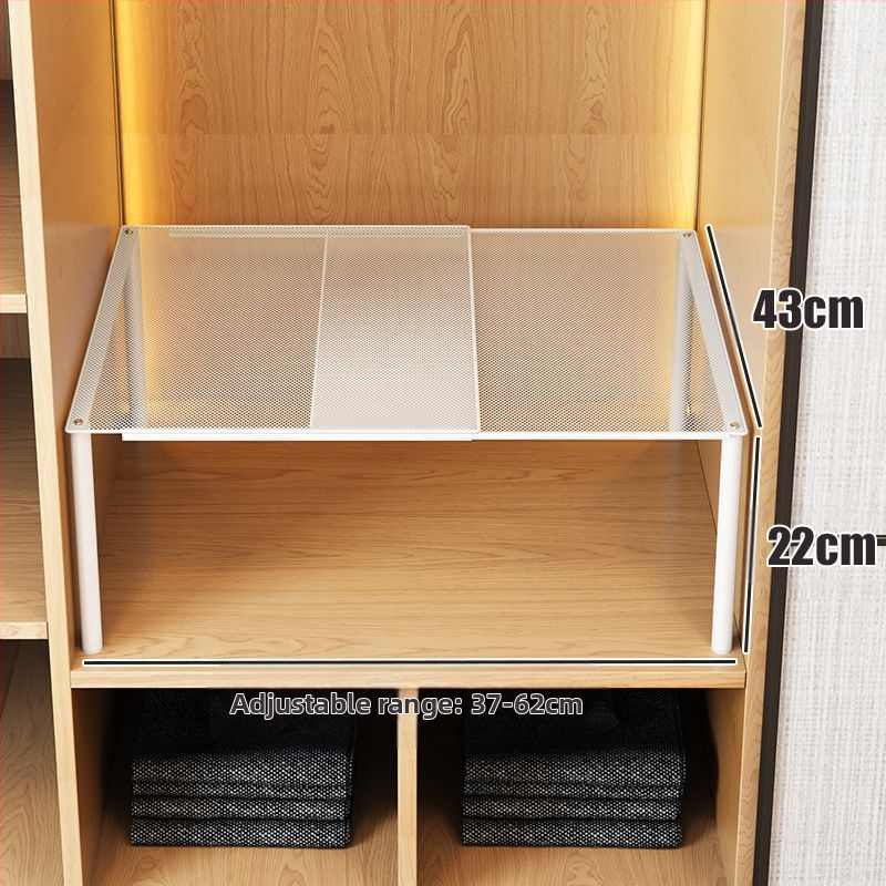 Kinyúló szekrény két polccal ruhatároláshoz – szénacél, egyszerű modern stílus, padlóra szerelés