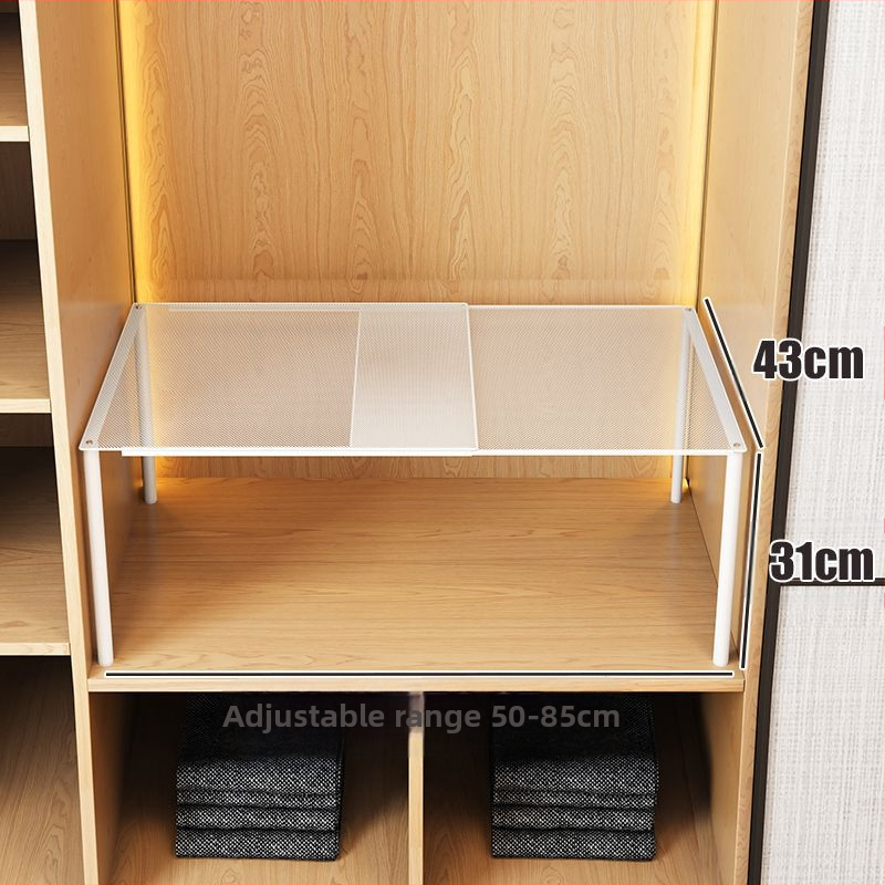 Kinyúló szekrény két polccal ruhatároláshoz – szénacél, egyszerű modern stílus, padlóra szerelés