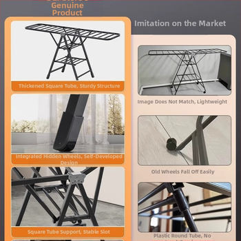 Απλώστρα ρούχων όρθια από ανοξείδωτο ατσάλι, πτυσσόμενη και αναδιπλούμενη, διπλός πόλος, φορητή, μοντέρνο μινιμαλιστικό στυλ