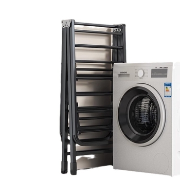 Απλώστρα ρούχων όρθια από ανοξείδωτο ατσάλι, πτυσσόμενη και αναδιπλούμενη, διπλός πόλος, φορητή, μοντέρνο μινιμαλιστικό στυλ