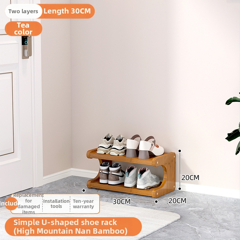 Beltéri cipőállvány, többemeletes, különleges formájú, bejárati tárolásra, modell UXXJ, anyag Nanzhu + sűrű lemez, stílus könnyű luxus, nagy kapacitás