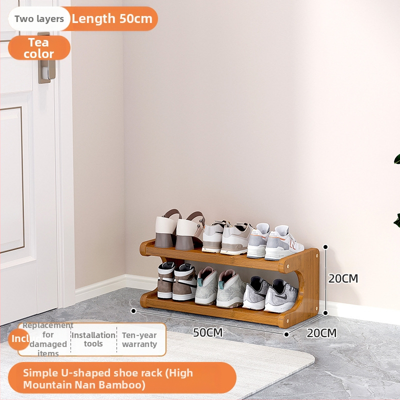 Beltéri cipőállvány, többemeletes, különleges formájú, bejárati tárolásra, modell UXXJ, anyag Nanzhu + sűrű lemez, stílus könnyű luxus, nagy kapacitás