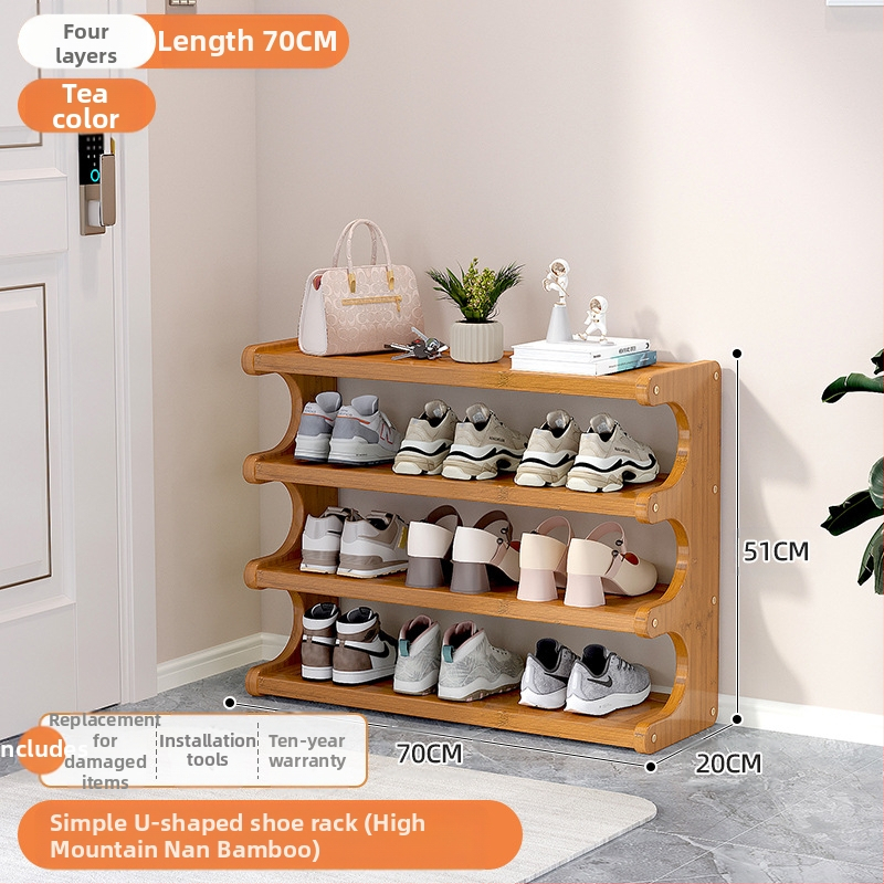 Beltéri cipőállvány, többemeletes, különleges formájú, bejárati tárolásra, modell UXXJ, anyag Nanzhu + sűrű lemez, stílus könnyű luxus, nagy kapacitás