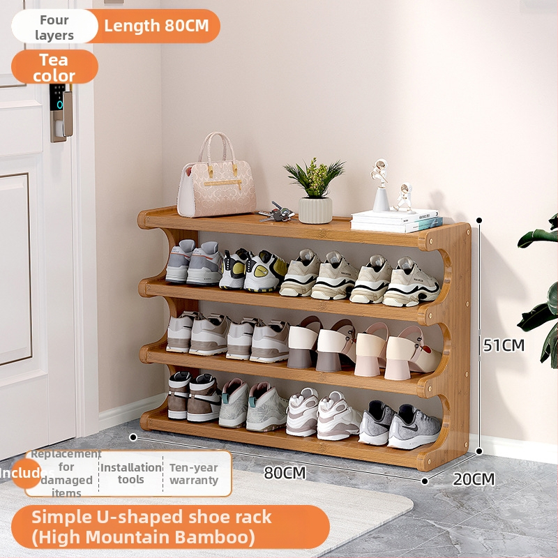 Beltéri cipőállvány, többemeletes, különleges formájú, bejárati tárolásra, modell UXXJ, anyag Nanzhu + sűrű lemez, stílus könnyű luxus, nagy kapacitás