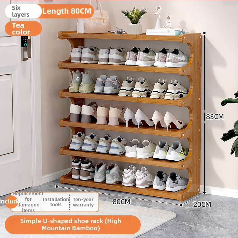 Beltéri cipőállvány, többemeletes, különleges formájú, bejárati tárolásra, modell UXXJ, anyag Nanzhu + sűrű lemez, stílus könnyű luxus, nagy kapacitás