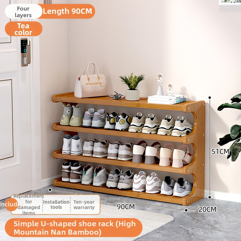 Beltéri cipőállvány, többemeletes, különleges formájú, bejárati tárolásra, modell UXXJ, anyag Nanzhu + sűrű lemez, stílus könnyű luxus, nagy kapacitás