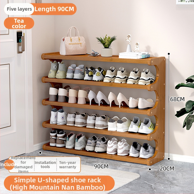 Beltéri cipőállvány, többemeletes, különleges formájú, bejárati tárolásra, modell UXXJ, anyag Nanzhu + sűrű lemez, stílus könnyű luxus, nagy kapacitás