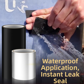 Αδιάβροχη ταινία επισκευής διαρροών για σωληνώσεις PVC, μπάνιο και κουζίνα, στρωτή μορφή σε κύλινδρο, πυρήνας από χαρτί, 500% ελαστικότητα, ισχυρή κόλλα ανθεκτική στο νερό