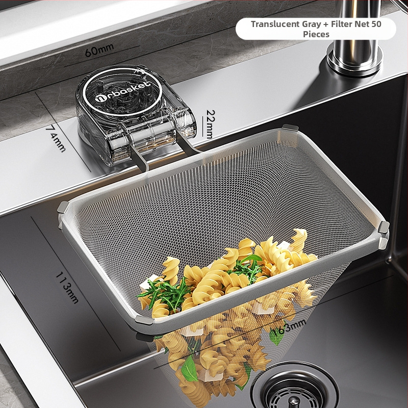 Filtru pentru chiuveta de bucătărie cu ventuză (Material plastic; Logo gravat cu laser; Stil simplu; Ambalaj: cutie cadou; Calitate de primă clasă)