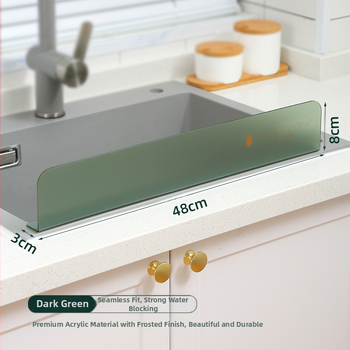 Ακρυλικός προστατευτής κουζίνας κατά των πιτσιλισμάτων – αδιάβροχος πίνακας φράγματος νερού για νεροχύτη και πάγκο, απλός σχεδιασμός