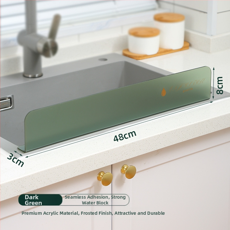 Akrilni kuhinjski štitnik protiv prskanja – vodootporan panel za sudoperu i radnu plohu, zaštita pri pranju, jednostavan stil