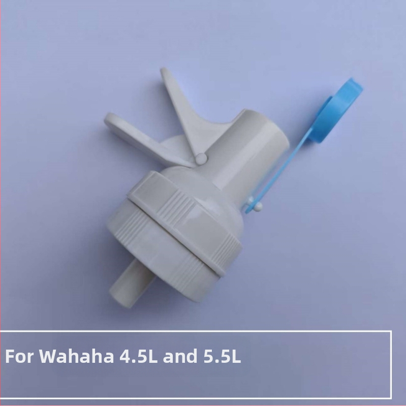 Naju čiaupas vandens buteliams su dulkių kamšteliu, maisto kokybės plastikas, šiuolaikiškas minimalistinis dizainas