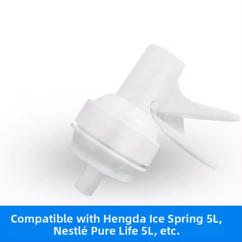 Naju čiaupas vandens buteliams su dulkių kamšteliu, maisto kokybės plastikas, šiuolaikiškas minimalistinis dizainas