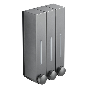 Δοχείο σαπουνιού τοίχου με χειροκίνητο πιεστήριο, ABS, χύτευση με έγχυση, μοντέρνος μινιμαλιστικός σχεδιασμός.