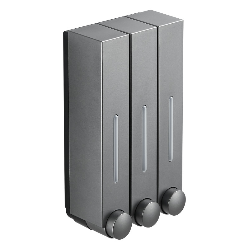 Стенно монтиран дозатор за сапун с ръчно натискане, ABS, инжекционно формован, модерен минималистичен дизайн.