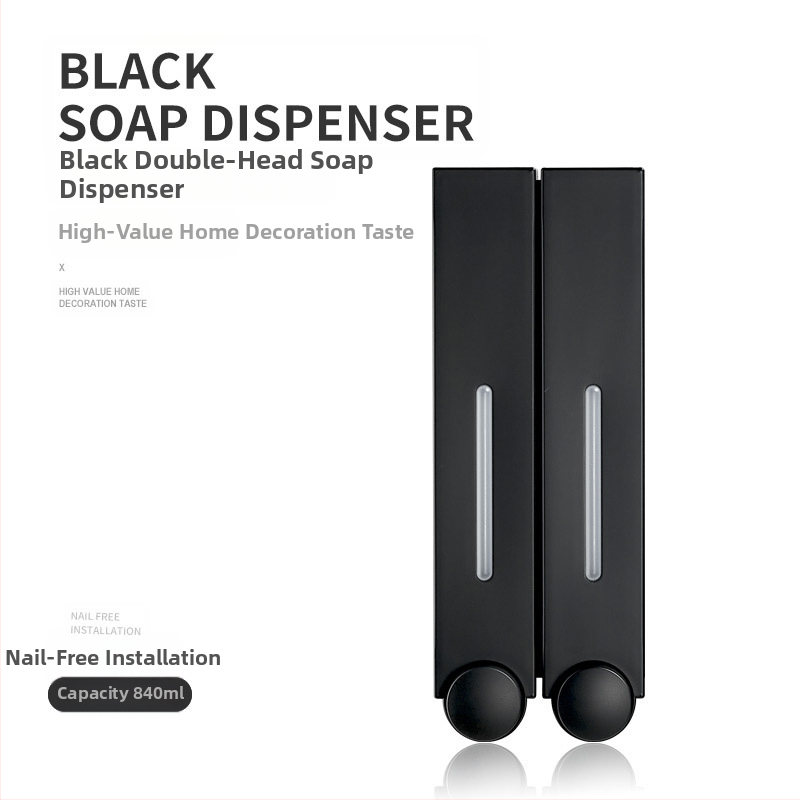 Стенно монтиран дозатор за сапун с ръчно натискане, ABS, инжекционно формован, модерен минималистичен дизайн.