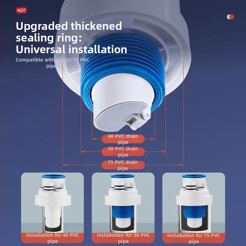 Дезодориращ петопортов филтър за кухненски канализационен тръбопровод — Тип A, ABS материал, Anyi, модерен минималистичен стил