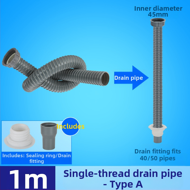 Αποχέτευση νεροχύτη μονής δεξαμενής με επέκταση σωλήνα και αντιμυρωτικός σωλήνας (Μονή νεροχύτης; Επέκταση σωλήνα; Αντιμυρωτικός σωλήνας)