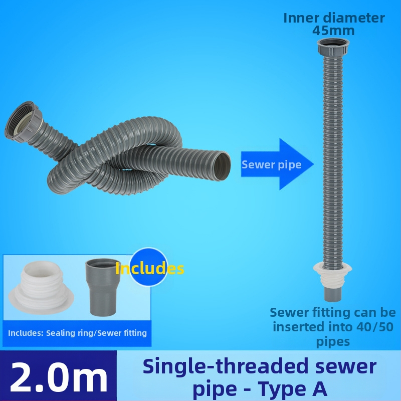 Αποχέτευση νεροχύτη μονής δεξαμενής με επέκταση σωλήνα και αντιμυρωτικός σωλήνας (Μονή νεροχύτης; Επέκταση σωλήνα; Αντιμυρωτικός σωλήνας)