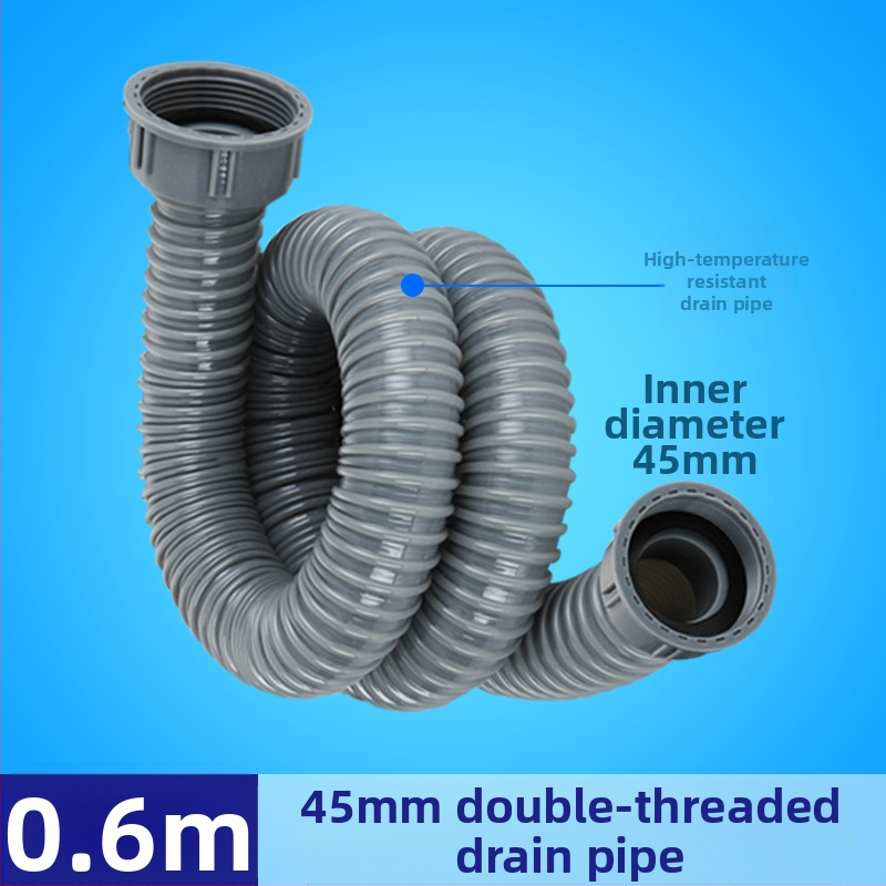 Αποχέτευση νεροχύτη μονής δεξαμενής με επέκταση σωλήνα και αντιμυρωτικός σωλήνας (Μονή νεροχύτης; Επέκταση σωλήνα; Αντιμυρωτικός σωλήνας)