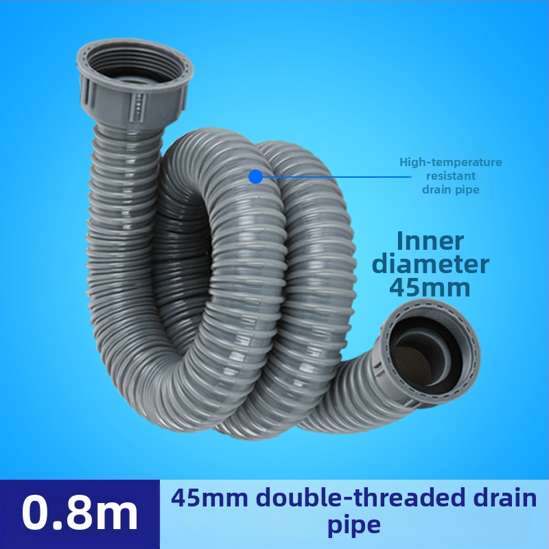 Αποχέτευση νεροχύτη μονής δεξαμενής με επέκταση σωλήνα και αντιμυρωτικός σωλήνας (Μονή νεροχύτης; Επέκταση σωλήνα; Αντιμυρωτικός σωλήνας)