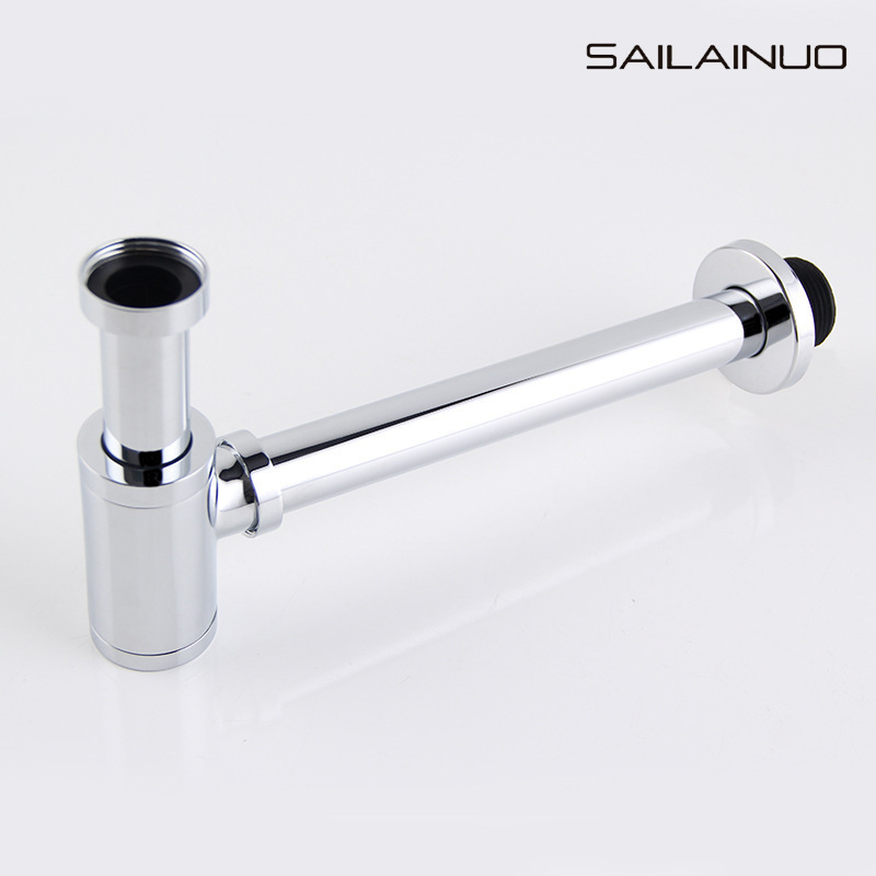 Αποχέτευση νεροχύτη από χαλκό, τοποθετούμενη στον τοίχο, με προστασία από οσμές (Μοντέλο: Water drain; Μάρκα: Goldsmiths; Στυλ: Light Luxury)