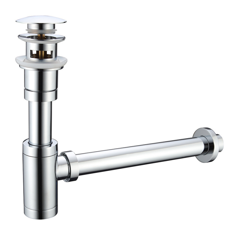 Αποχέτευση νεροχύτη από χαλκό, τοποθετούμενη στον τοίχο, με προστασία από οσμές (Μοντέλο: Water drain; Μάρκα: Goldsmiths; Στυλ: Light Luxury)