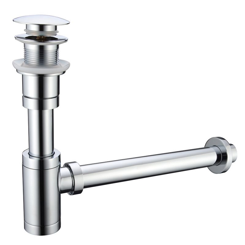 Αποχέτευση νεροχύτη από χαλκό, τοποθετούμενη στον τοίχο, με προστασία από οσμές (Μοντέλο: Water drain; Μάρκα: Goldsmiths; Στυλ: Light Luxury)