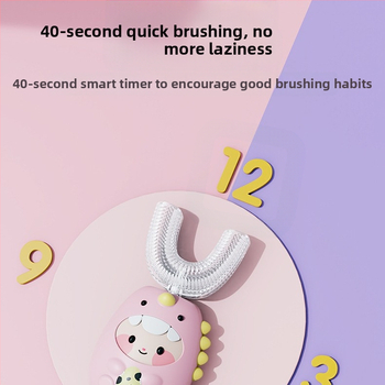Ηλεκτρική οδοντόβουρτσα σχήματος U για παιδιά, μοντέλο 6856, μαλακές τρίχες