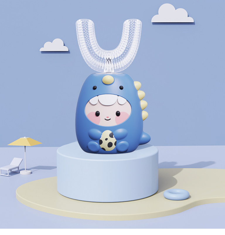 Електрическа четка за зъби с U-образна форма за деца, модел 6856, меки четина