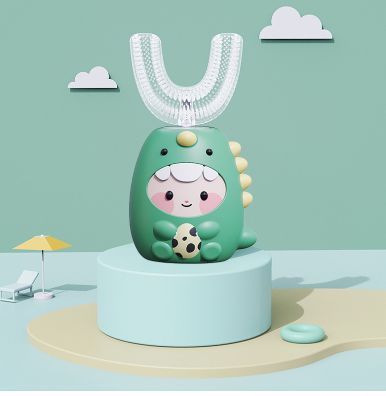 Електрическа четка за зъби с U-образна форма за деца, модел 6856, меки четина