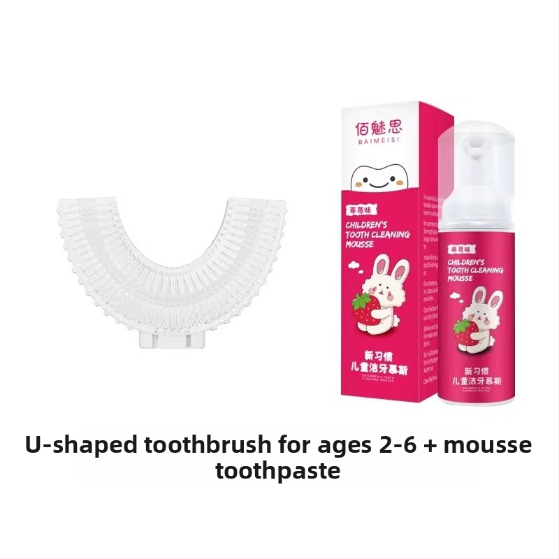 Електрическа четка за зъби с U-образна форма за деца, модел 6856, меки четина