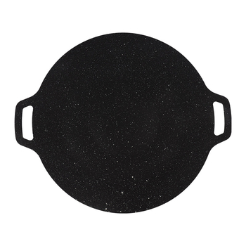 Φορητή εξωτερική αντικολλητική σχάρα για Κορεάτικό BBQ, κυκλικό σιδερένιο teppanyaki τηγάνι για κάμπινγκ, πολυλειτουργική, χωρίς καπνό, τυπωμένο