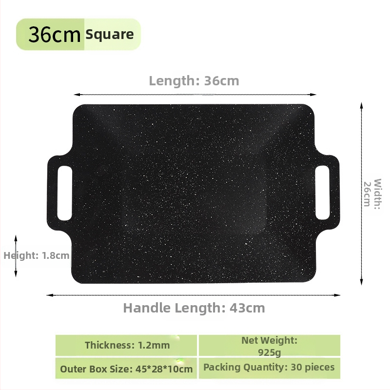 Prijenosna vanjska neprevučena tava za korejski BBQ, okrugla željezna teppanyaki tava za kampiranje, pečatirana, višefunkcionalna, bez dima