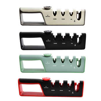 4-σε-1 ρυθμιζόμενος ακονιστήρι μαχαιριών για οικιακή κουζίνα, λίθος ακονίστης πολλών υλικών: ABS, βολφραμική ατσάλι, διαμάντι, κεραμικό, καουτσούκ