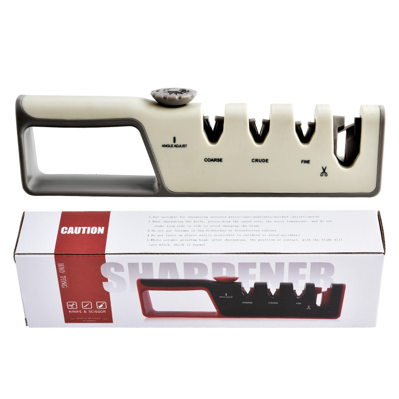 4-in-1 reguleeritav nuga teravustaja köögis, mitmematerjalist terituskivi: ABS, volframa teras, teemant, keraamika, kumm