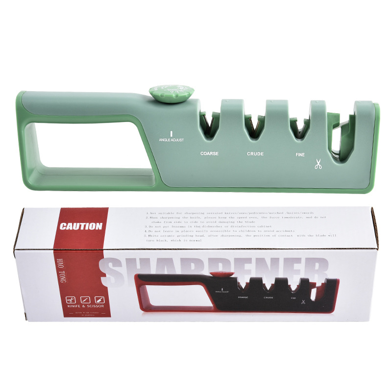 4-in-1 reguleeritav nuga teravustaja köögis, mitmematerjalist terituskivi: ABS, volframa teras, teemant, keraamika, kumm