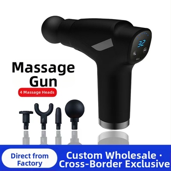 Mini fascijos masažinis įrankis su šepetėliu motoru; 4 masažinės galvutės; įmontuota baterija 1200–2000 mAh; LCD ekranas; 5+ greičio lygiai; itin tyliai (<36 dB)