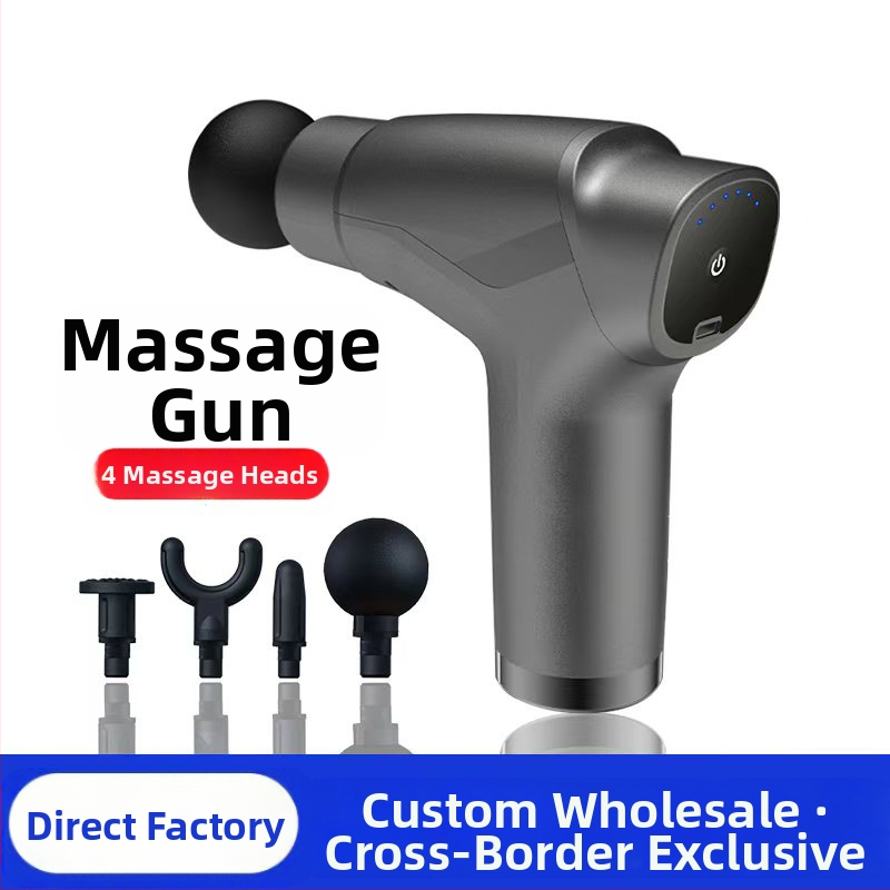 Mini fascijos masažinis įrankis su šepetėliu motoru; 4 masažinės galvutės; įmontuota baterija 1200–2000 mAh; LCD ekranas; 5+ greičio lygiai; itin tyliai (<36 dB)