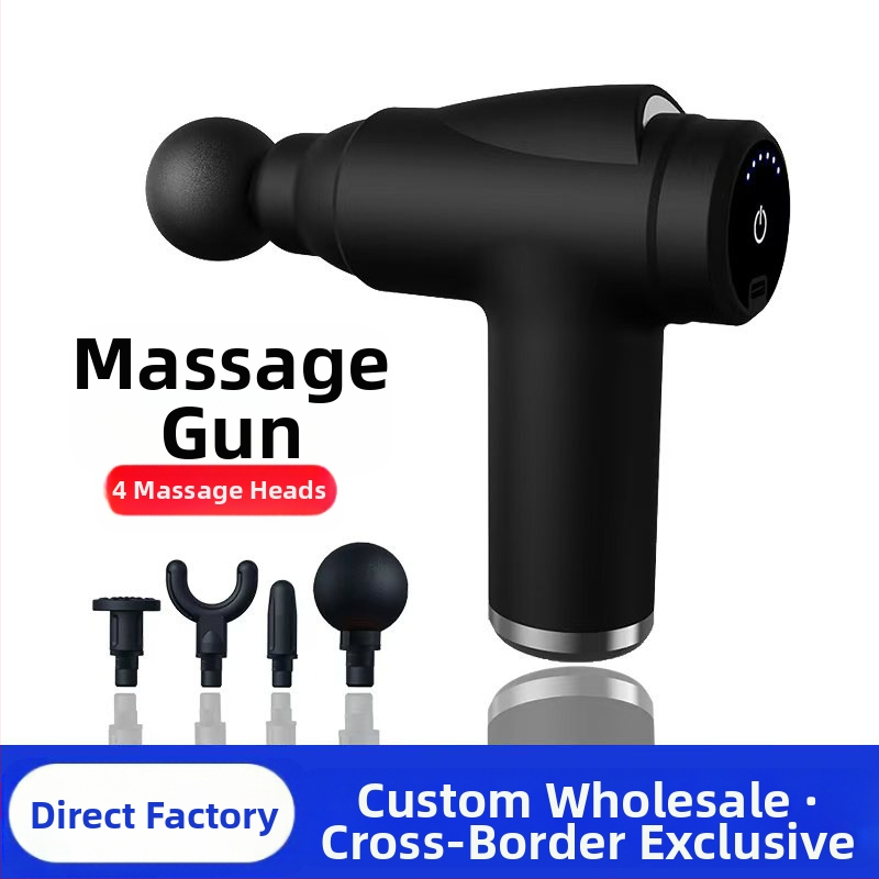 Mini fascijos masažinis įrankis su šepetėliu motoru; 4 masažinės galvutės; įmontuota baterija 1200–2000 mAh; LCD ekranas; 5+ greičio lygiai; itin tyliai (<36 dB)