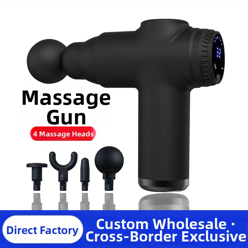 Mini fascijos masažinis įrankis su šepetėliu motoru; 4 masažinės galvutės; įmontuota baterija 1200–2000 mAh; LCD ekranas; 5+ greičio lygiai; itin tyliai (<36 dB)