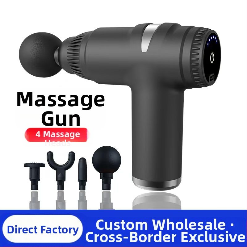 Mini fascijos masažinis įrankis su šepetėliu motoru; 4 masažinės galvutės; įmontuota baterija 1200–2000 mAh; LCD ekranas; 5+ greičio lygiai; itin tyliai (<36 dB)