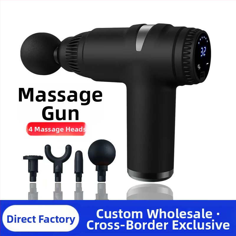 Mini fascijos masažinis įrankis su šepetėliu motoru; 4 masažinės galvutės; įmontuota baterija 1200–2000 mAh; LCD ekranas; 5+ greičio lygiai; itin tyliai (<36 dB)